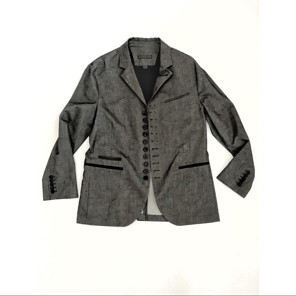 John Varvatos Grey Multibutton Jacket Size 54